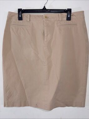 Lauren Ralph Lauren Khaki Golf Sport Skirt Button Back Preppy Size 14